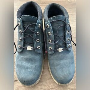 Timberland Navy Leather Upper Boots